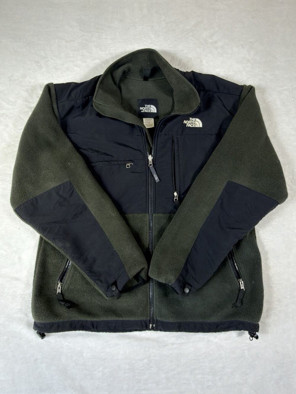 The North Face Denali Fleece Jacket Mens M Olive Green Black